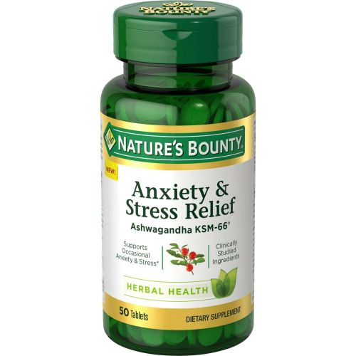 Nature's Bounty Anxiety & Stress Relief Supplement; Ashwagandha KSM 66; 50 Count Nature's Bounty Anxiety & Stress Relief Supplement; Ashwagandha KSM 66; 50 Count